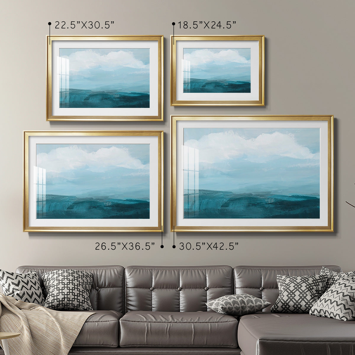 Azure Rising II Premium Framed Print - Ready to Hang