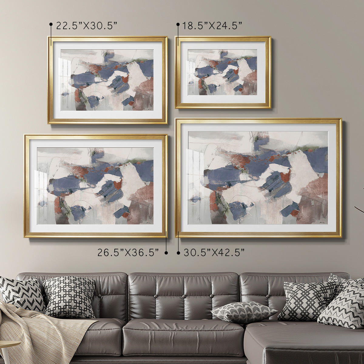 Coral Abstract - Modern Framed Art Print