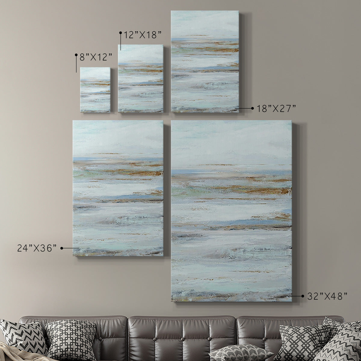 Muted Misty Marsh II - Canvas Art Print