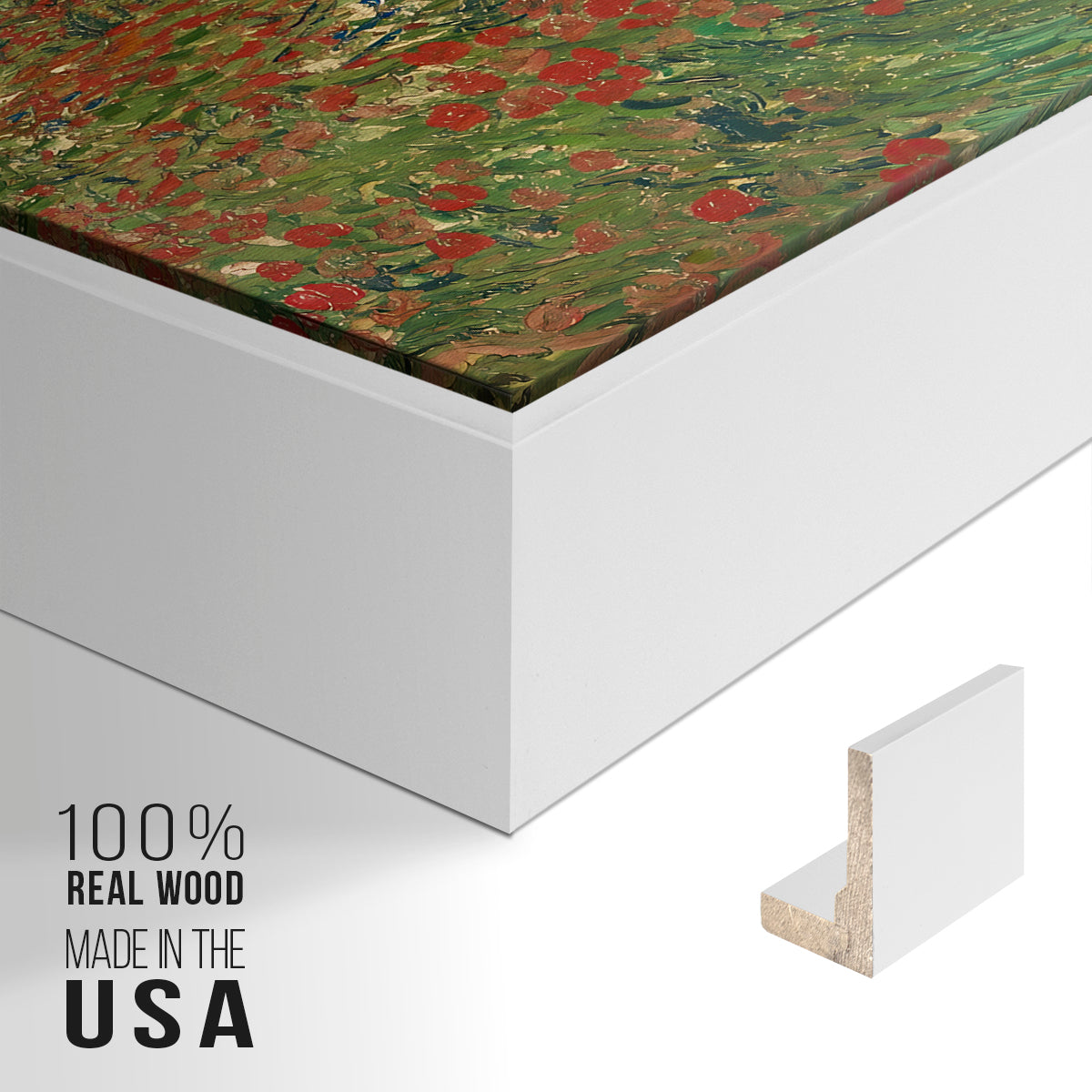 Field with Poppies, 1889 - Floater Framed Canvas Print