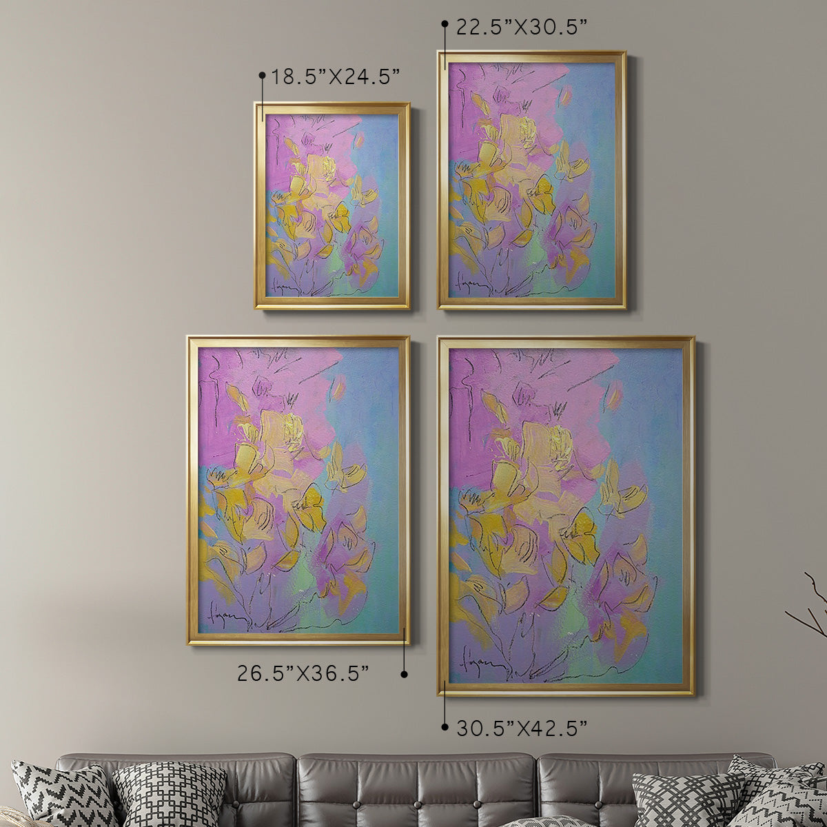 Dancing Heart - Modern Framed Canvas Print