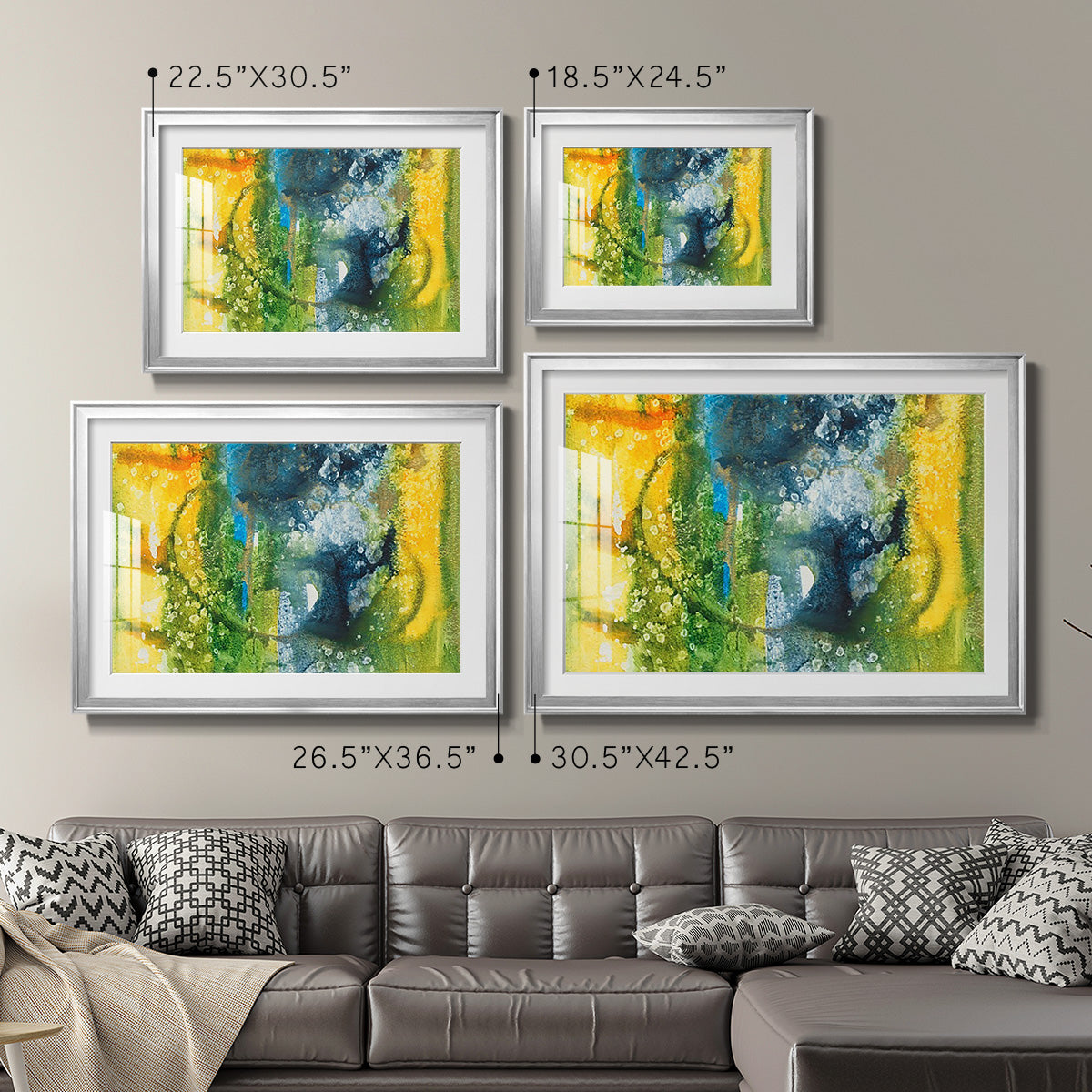 Aquatic Energy III - Modern Framed Art Print