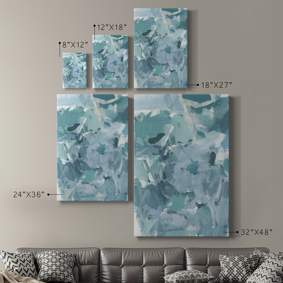 Soft Teal I Premium Gallery Wrapped Canvas - Ready to Hang