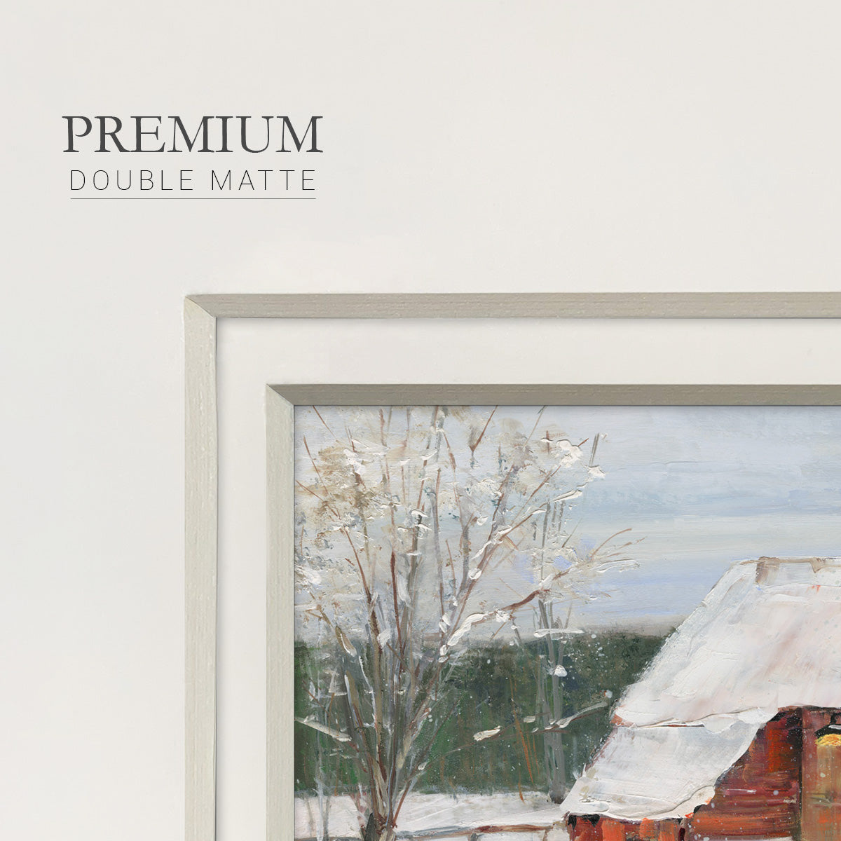 Christmas Farmyard - Double Matboard Framed Print