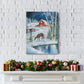 Holiday Skating Premium Gallery Wrapped Canvas - Ready to Hang