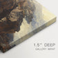 Canvas art print of a rocky alpine terrain with steep slopes and distant mountain peaks, highlighting texture and gallery-wrapped edges