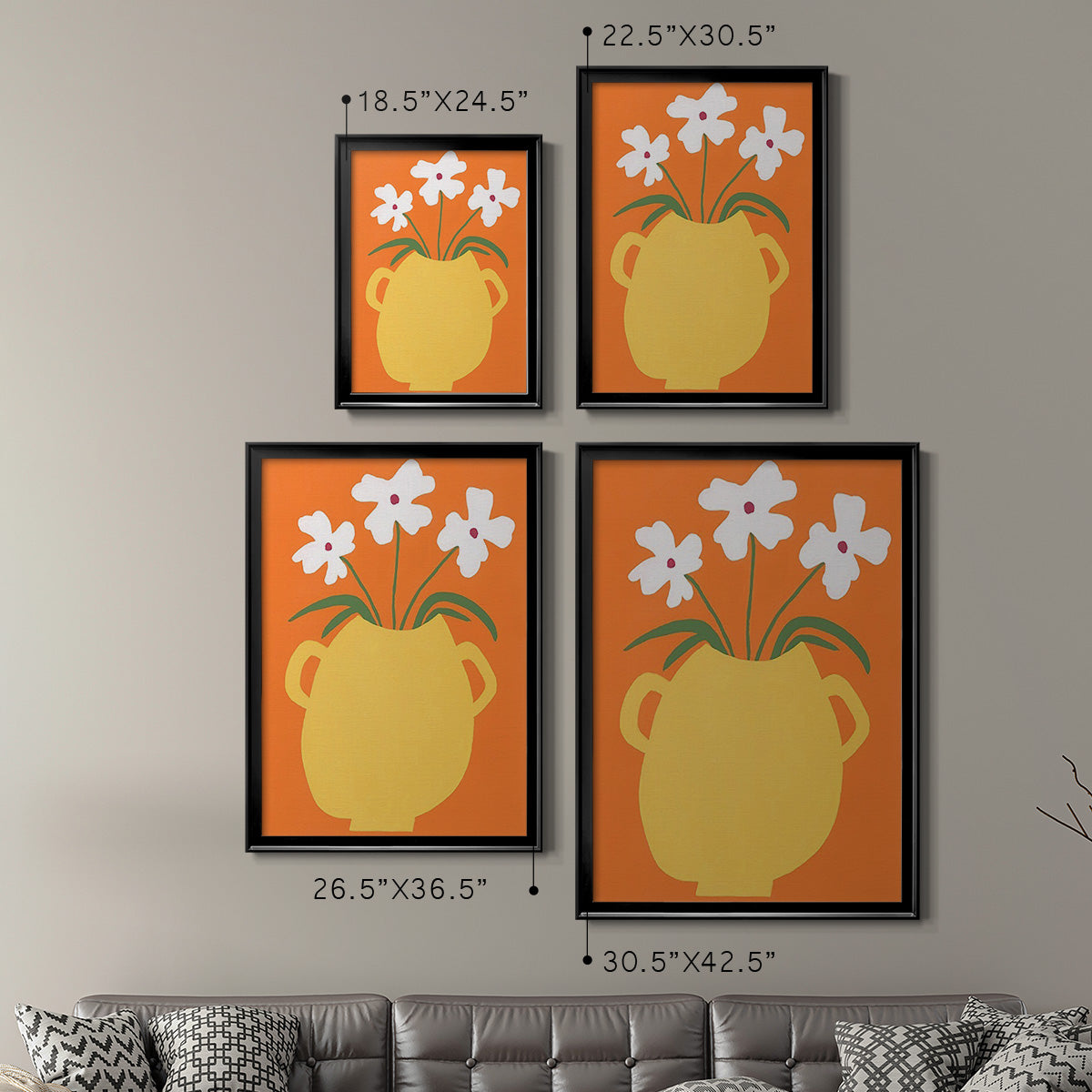 Modern Blooms II - Modern Framed Canvas Print