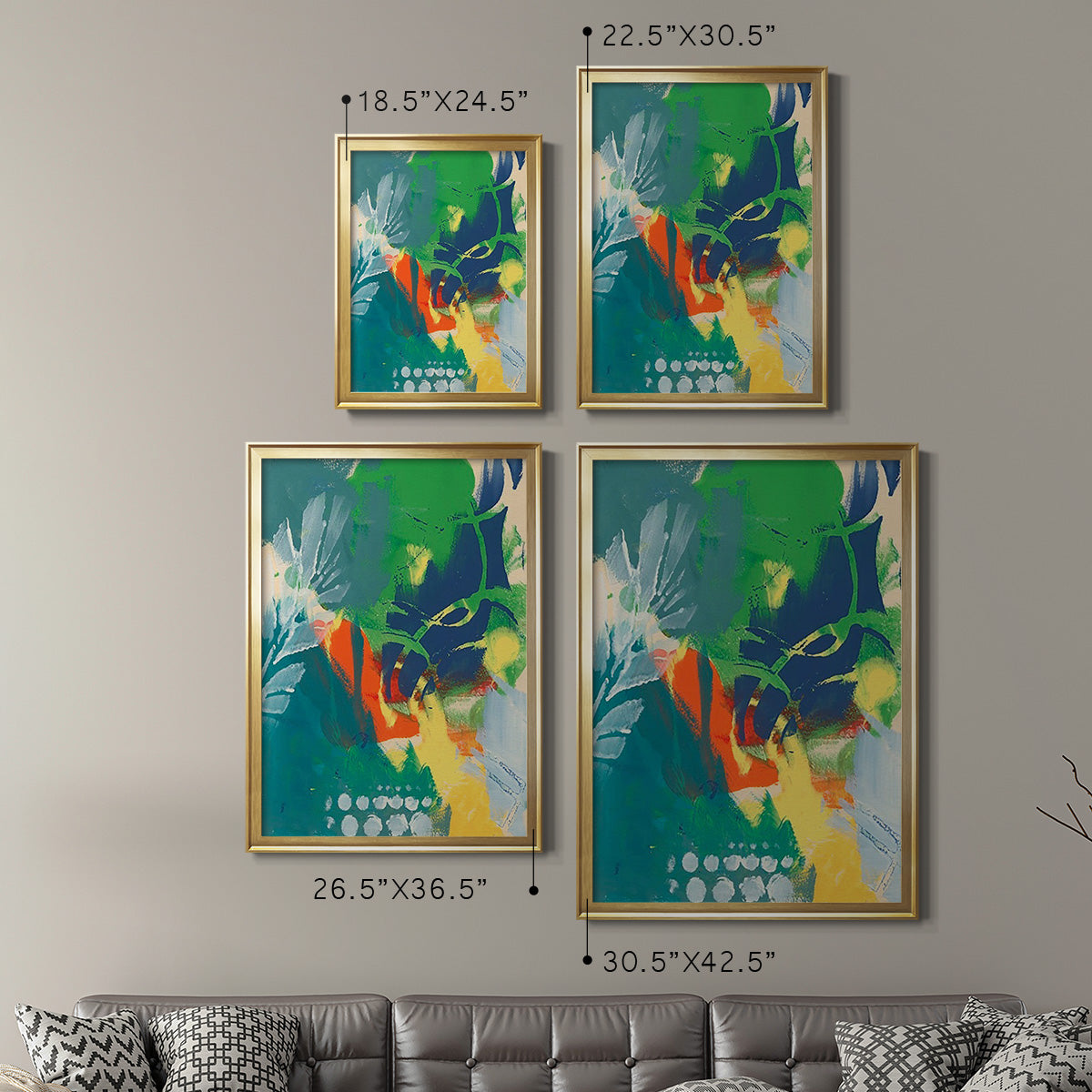 Tropical Graphics II - Modern Framed Canvas Print