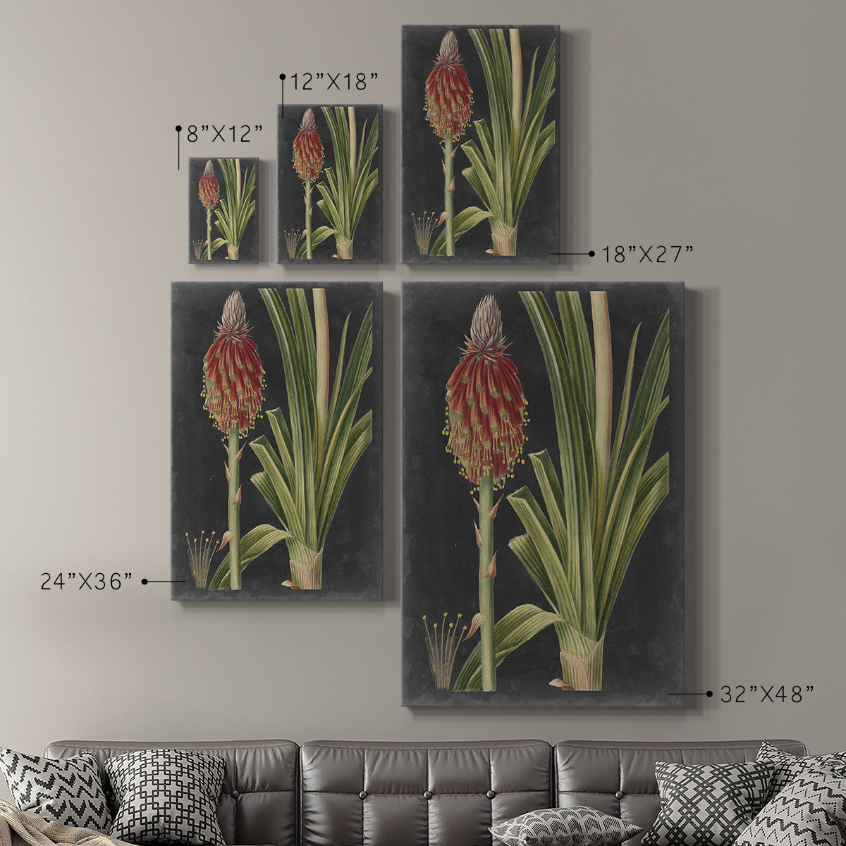 Dramatic Tropicals IV Premium Gallery Wrapped Canvas - Ready to Hang