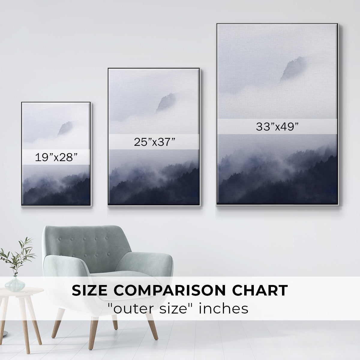 Above the Clouds - Floater Framed Canvas Print