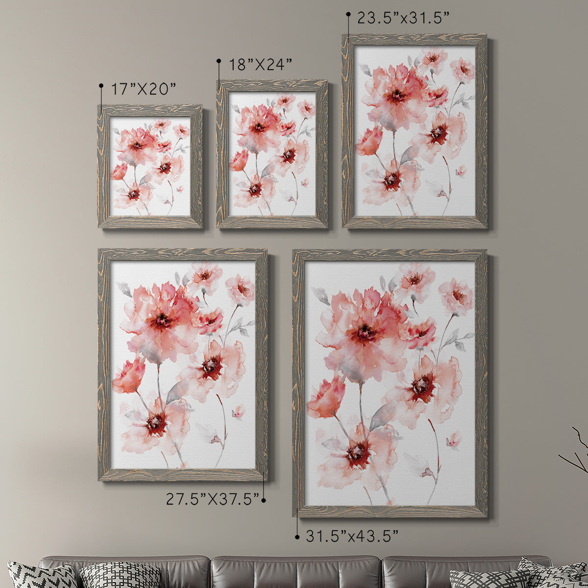 Translucent Blush I - Premium Framed Canvas 2 Piece Set - Ready to Hang