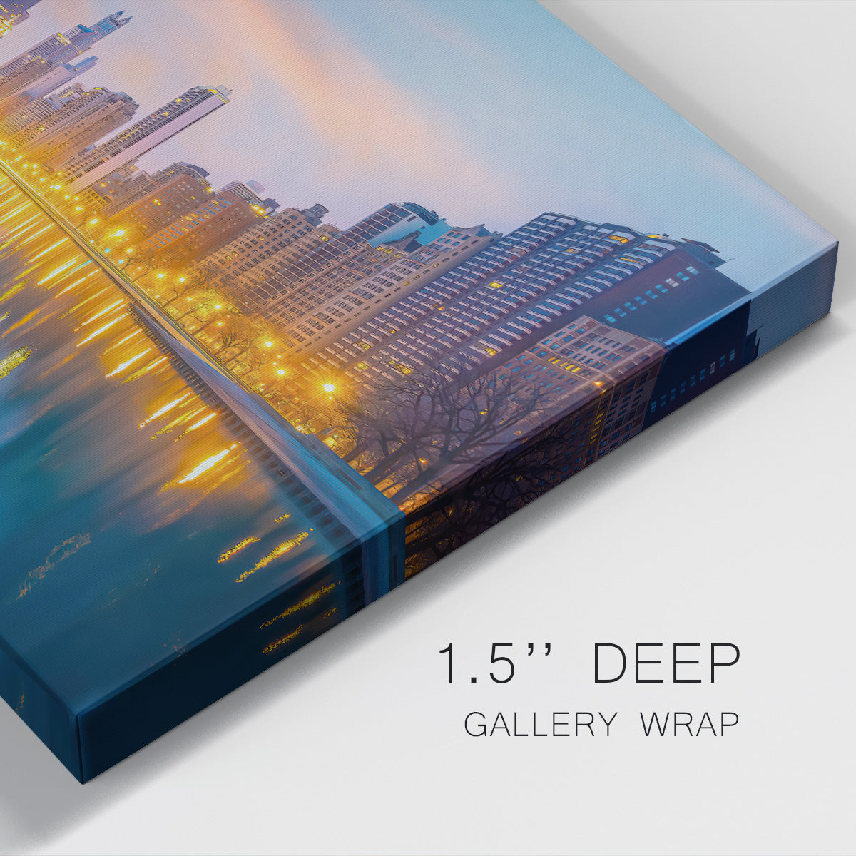 Misty Chicago Skyline - Gallery Wrapped Canvas