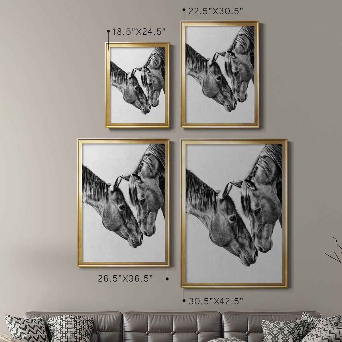 Equine Portrait VI - Modern Framed Canvas Print