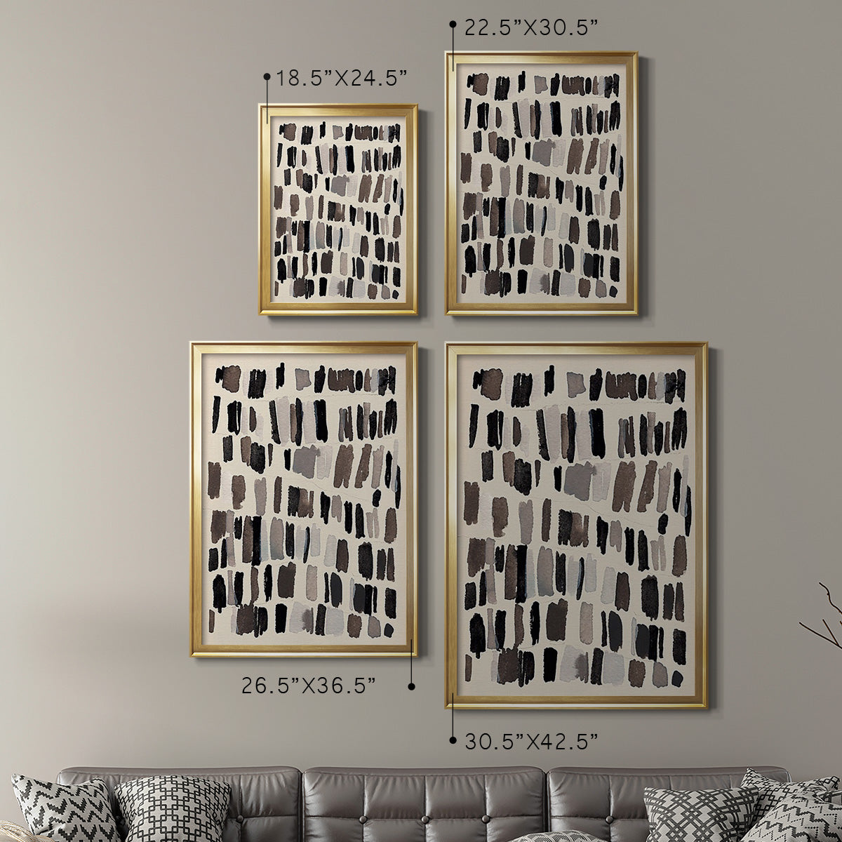 Chalk and Flint III - Modern Framed Canvas Print