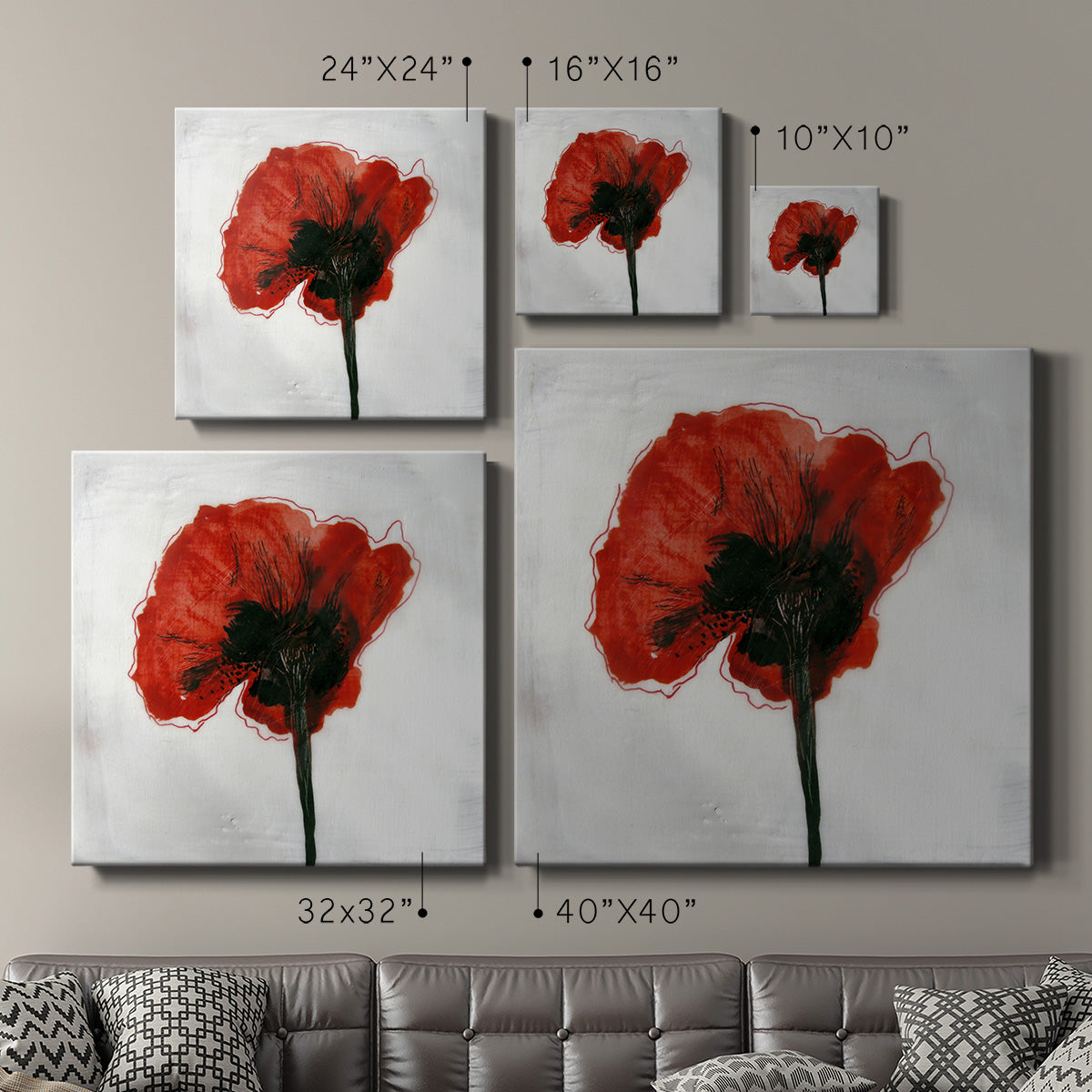Red Drops VI - Canvas Art Print