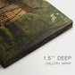 Canvas art print of rustic farm buildings surrounded by trees and rural landscape, highlighting texture and gallery-wrapped edges