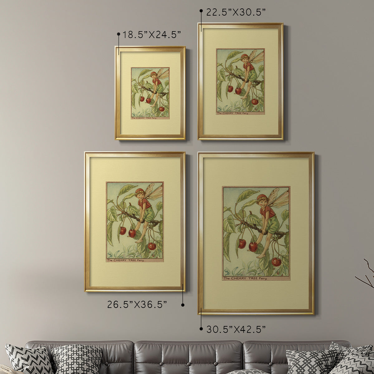 The Cherry Tree Fairy - Modern Framed Canvas Print