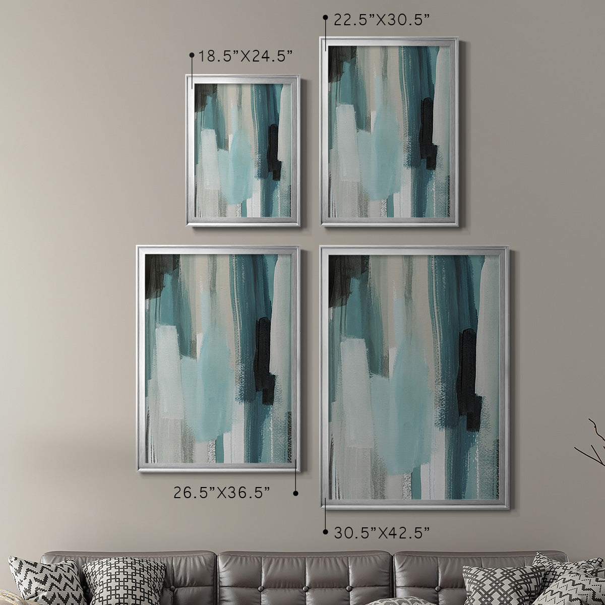 Scribe Shore II - Modern Framed Canvas Print