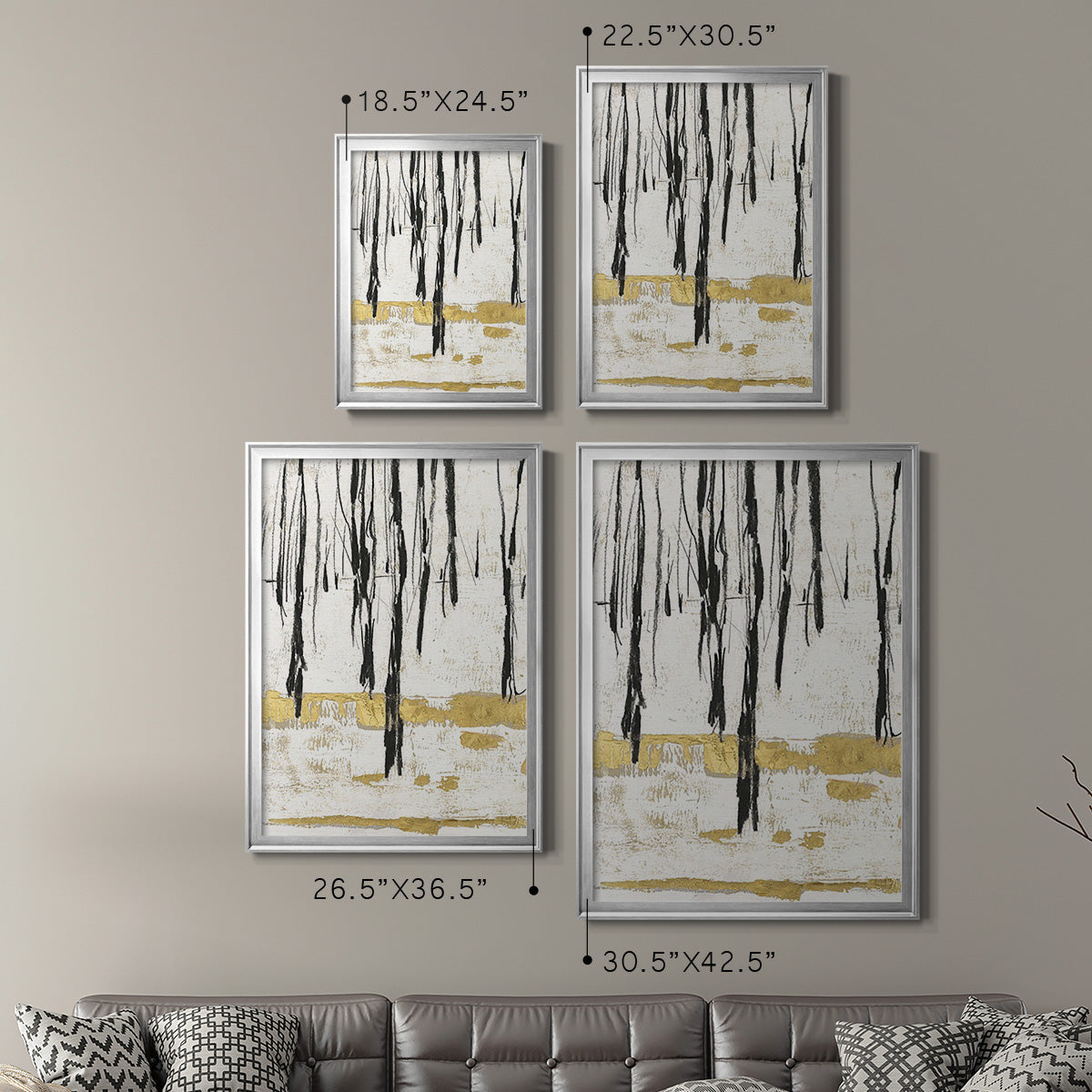 Gilded Winter II - Modern Framed Canvas Print