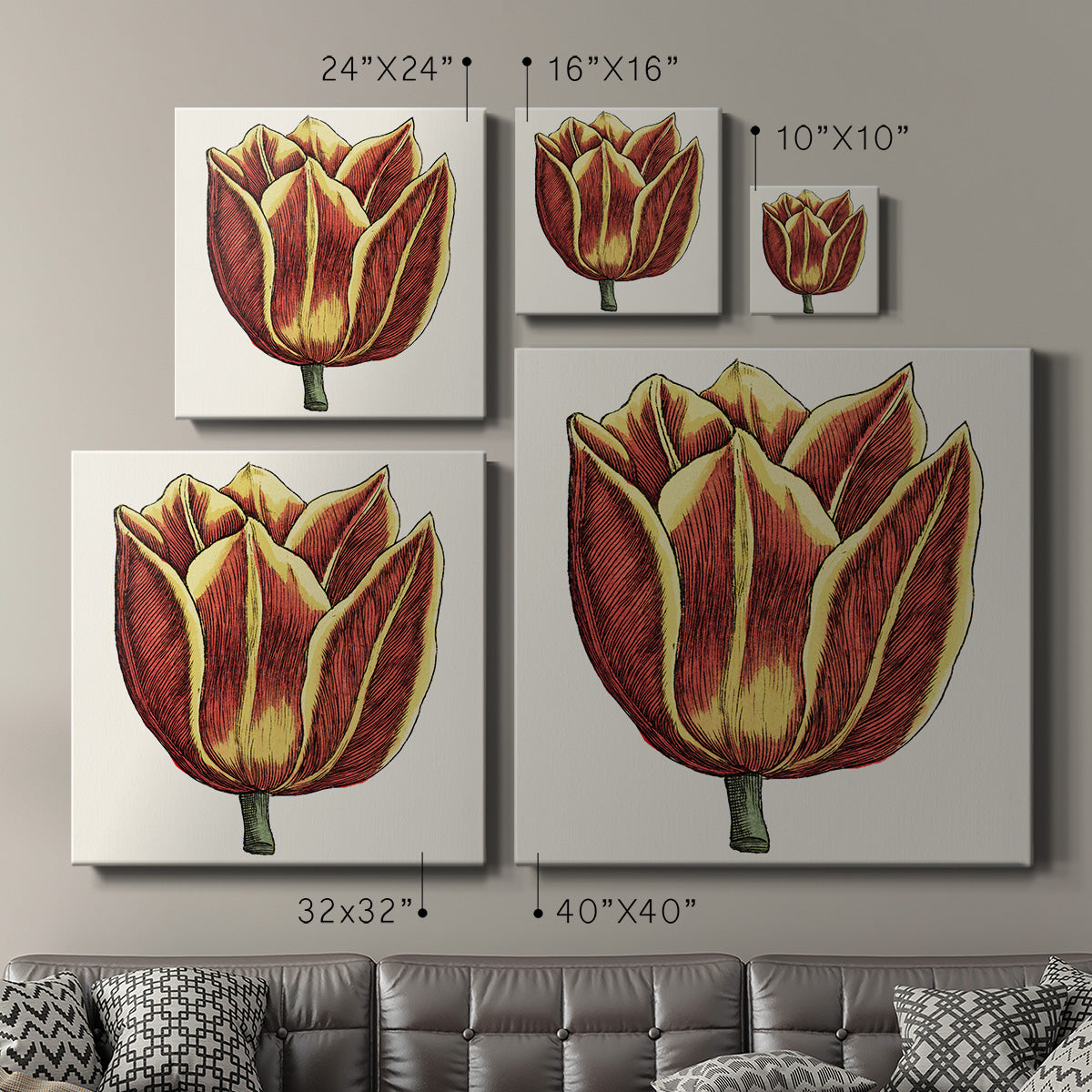 Tulip Garden IV - Canvas Art Print