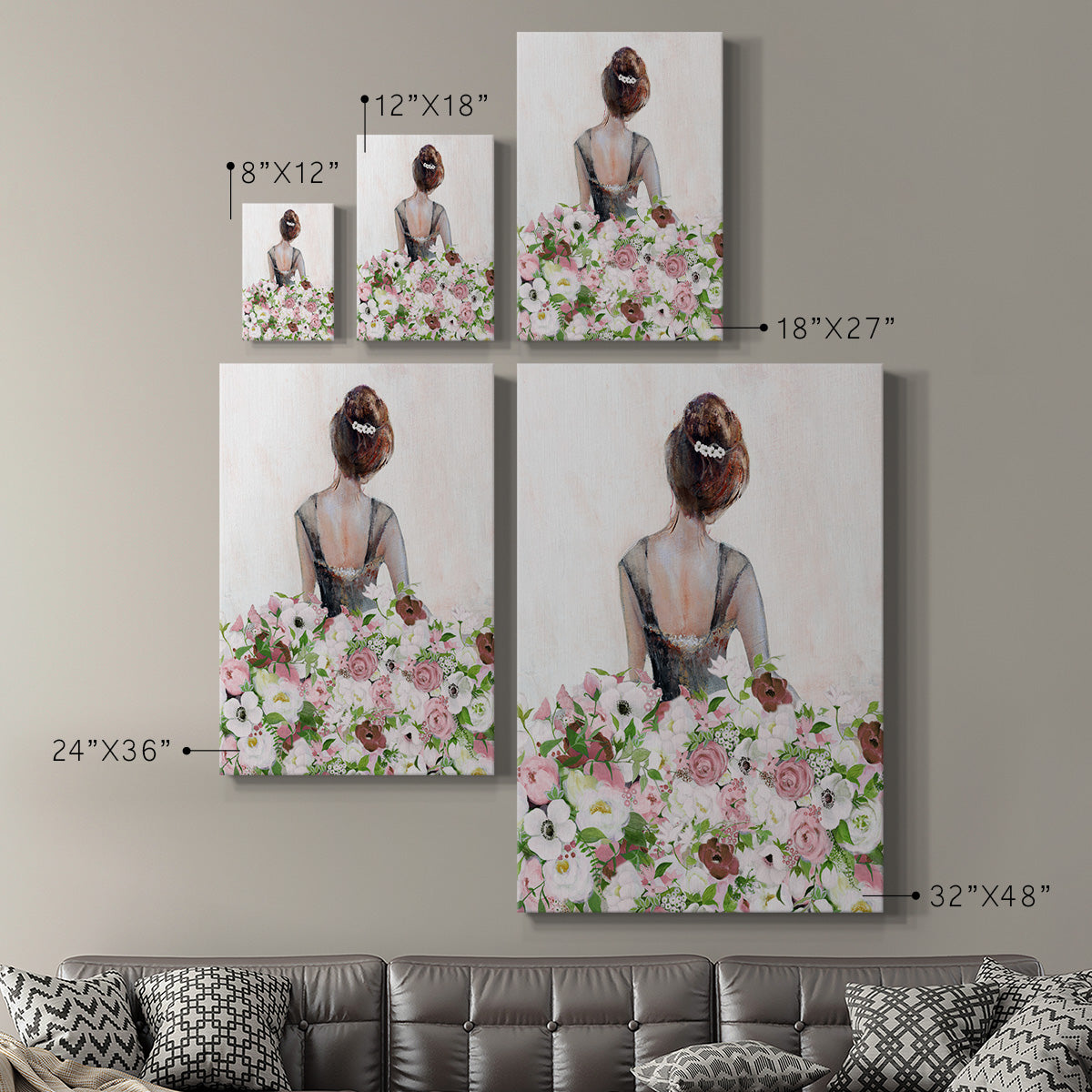 Beautiful Floral Contemplation I Premium Gallery Wrapped Canvas - Ready to Hang