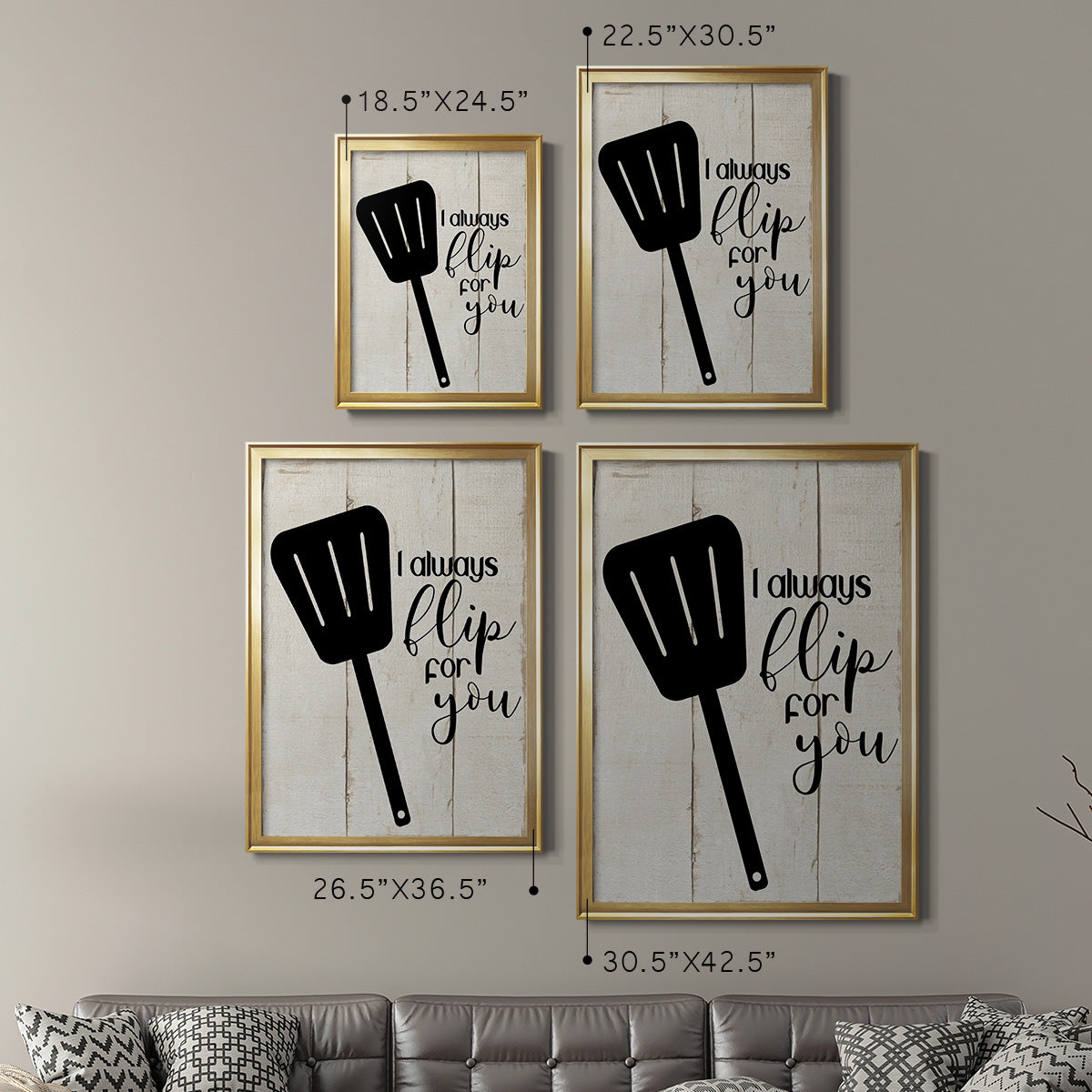 Flip For You - Modern Framed Canvas Print