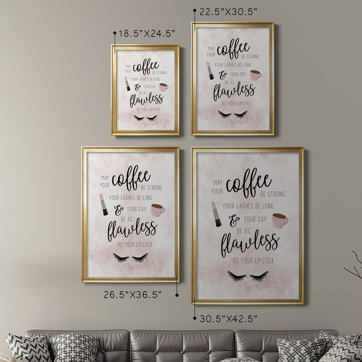 May Your Coffee Be Strong - Modern Framed Canvas Print