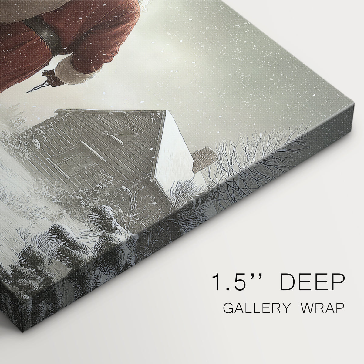 Eve of Tinsel-Gold Icicles - Canvas Art Print