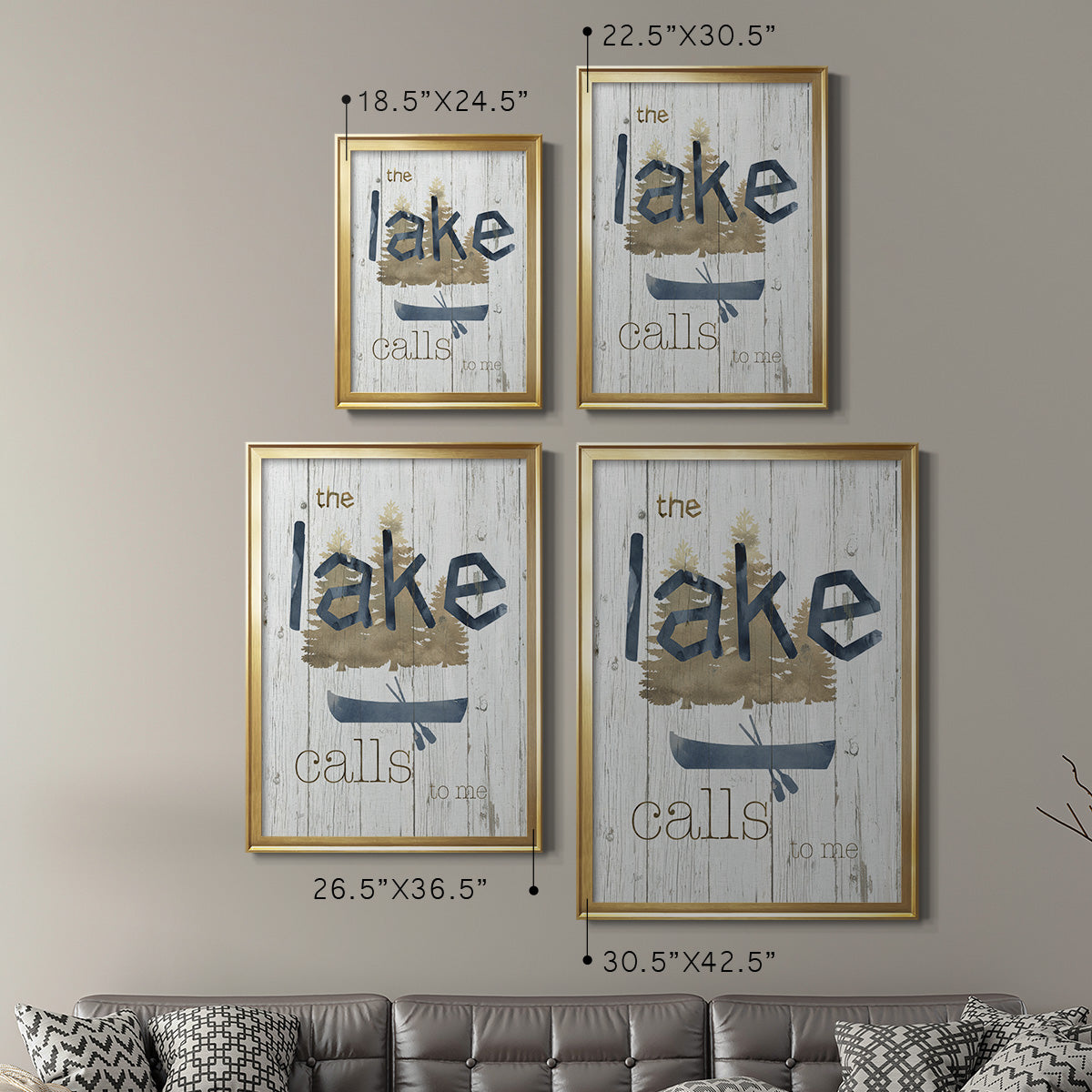 Lake Calls Me - Modern Framed Canvas Print