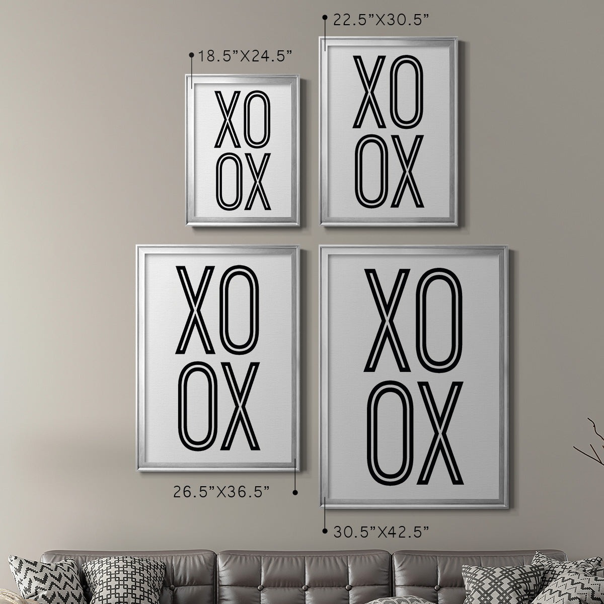 Bold Love I - Modern Framed Canvas Print