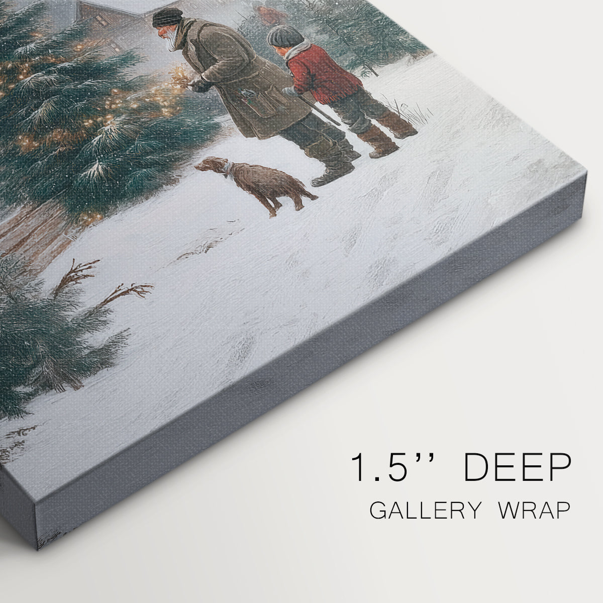 Eve of Soft Linen Evergreen - Canvas Art Print