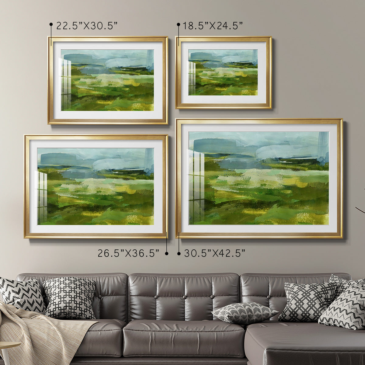 Emerald View I Premium Framed Print - Ready to Hang