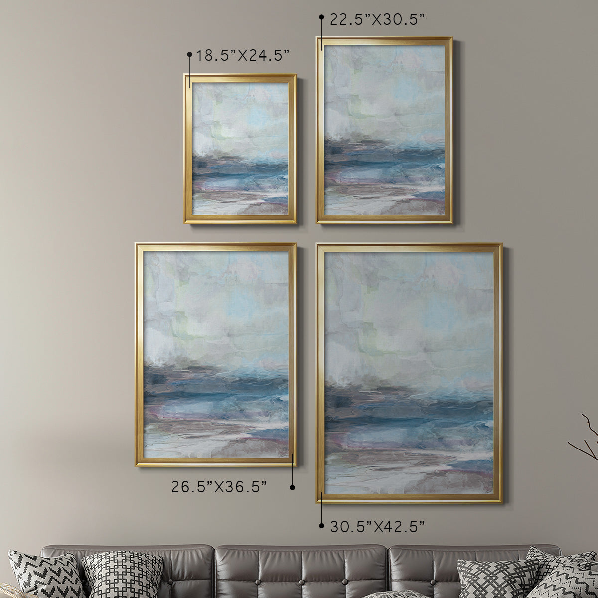 Valle Azzurra - Modern Framed Canvas Print