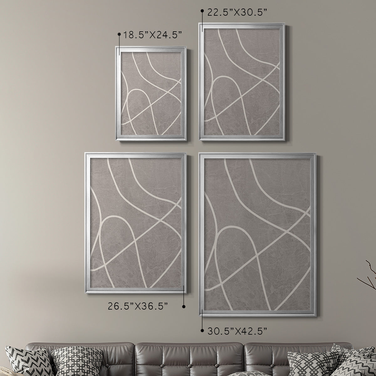 Fissures I - Modern Framed Canvas Print