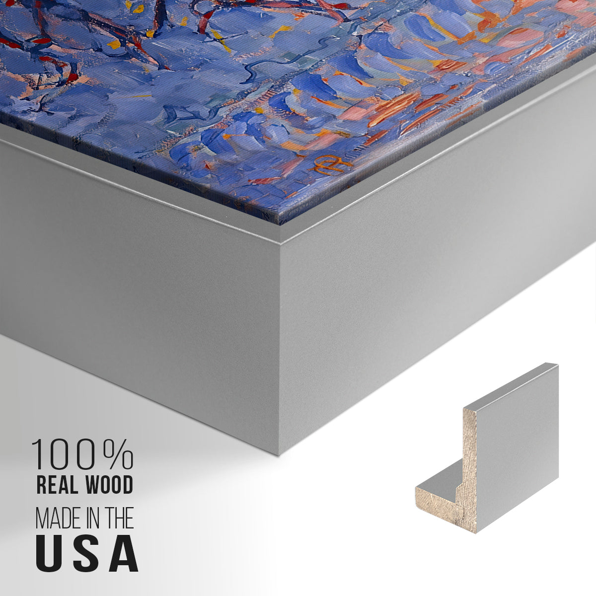 The Red Tree, 1909 - Floater Framed Canvas Print