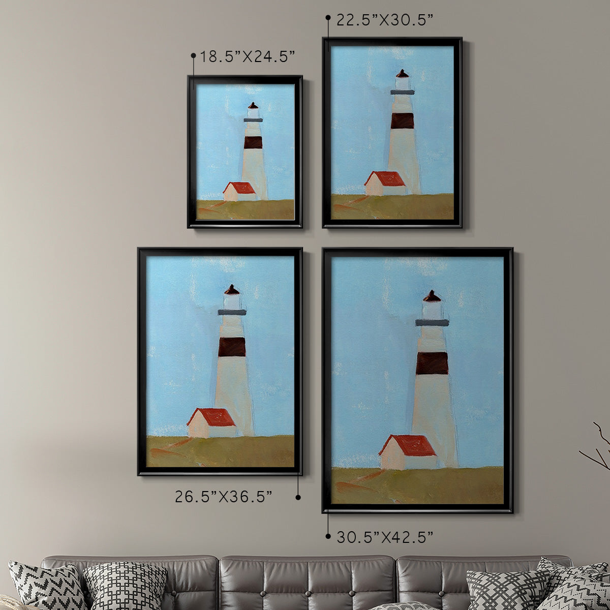 Lookout Point II - Modern Framed Canvas Print