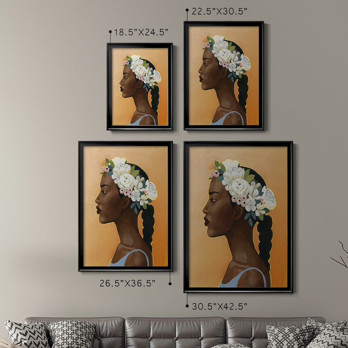 Modern Laurel II - Modern Framed Canvas Print