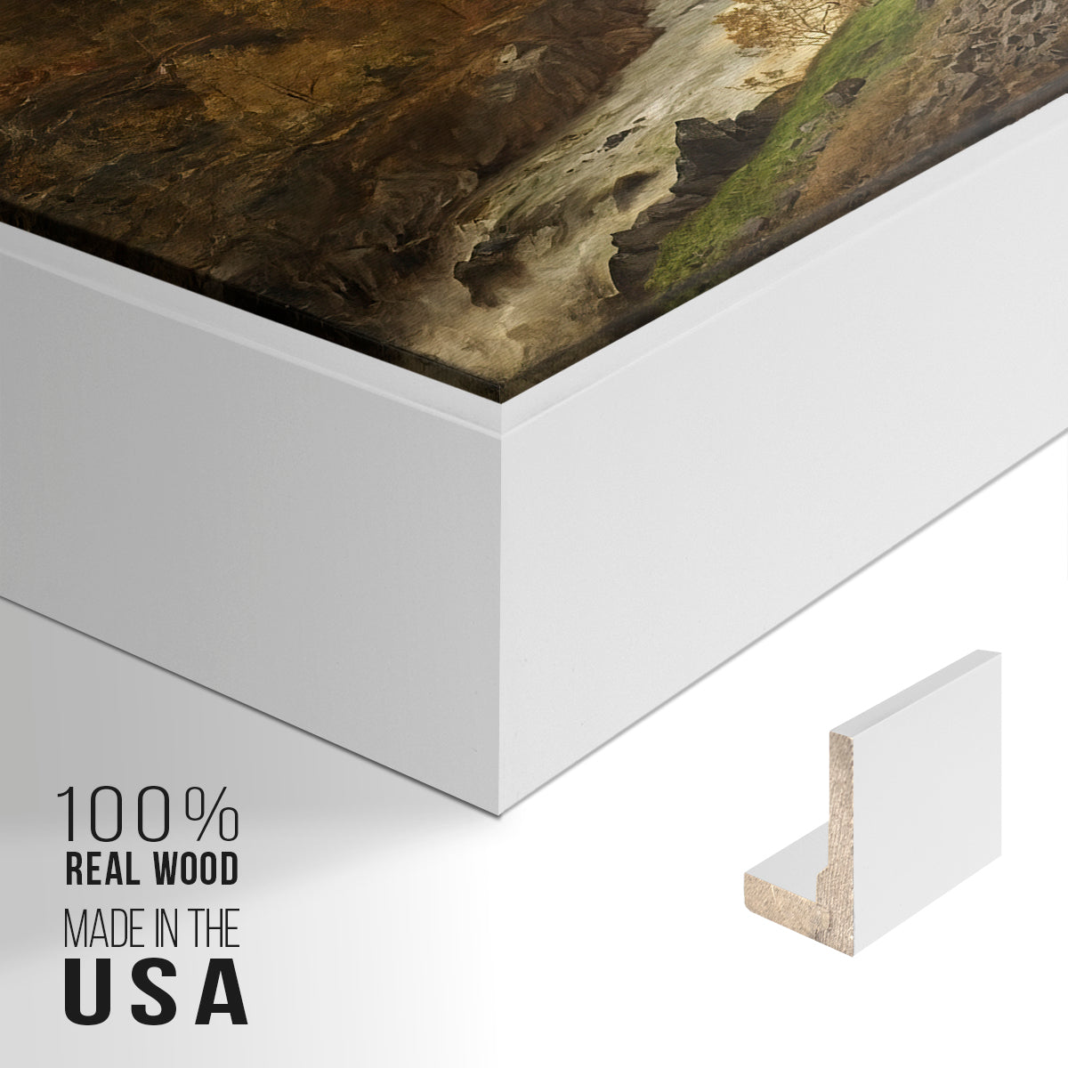 Mountain Landscape, 1864 - Floater Framed Canvas Print
