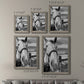 Size comparison chart for a set of two gray barnwood framed canvas prints.