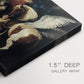 Canvas art print of Perseus rescuing Andromeda from chained position, highlighting texture and gallery-wrapped edges