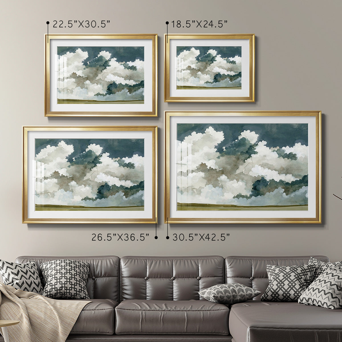 Vast Neutral Sky III - Modern Framed Art Print