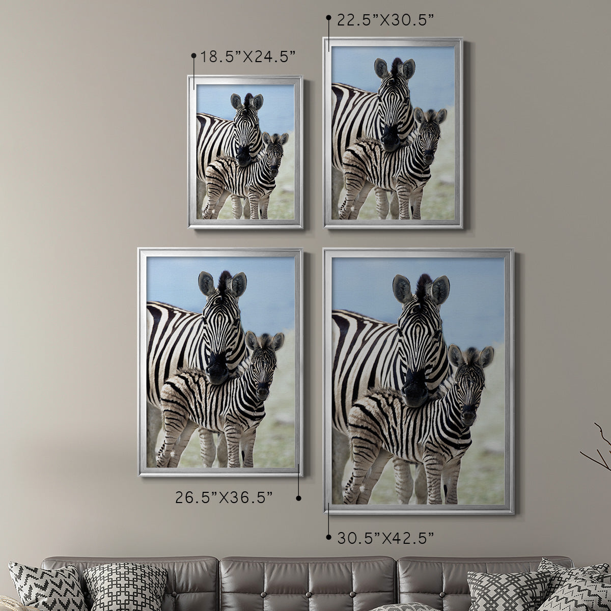 Family of Namibia - Modern Framed Canvas Print