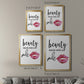 Beauty Starts With A Smile - Modern Framed Canvas Print