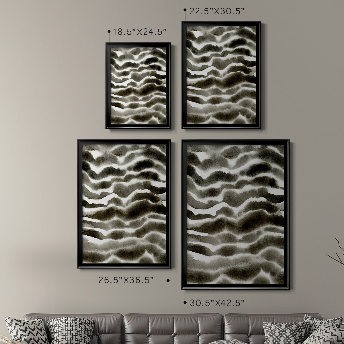 Jungle Stripe I - Modern Framed Canvas Print