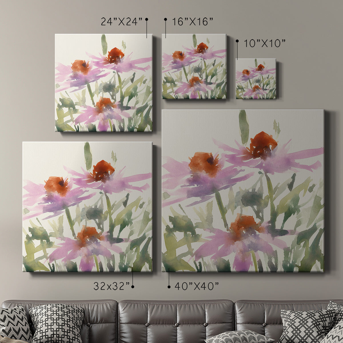 Daisy Garden Views I - Canvas Art Print