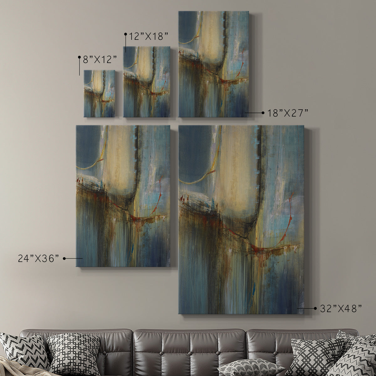 Moon Shadows Premium Gallery Wrapped Canvas - Ready to Hang