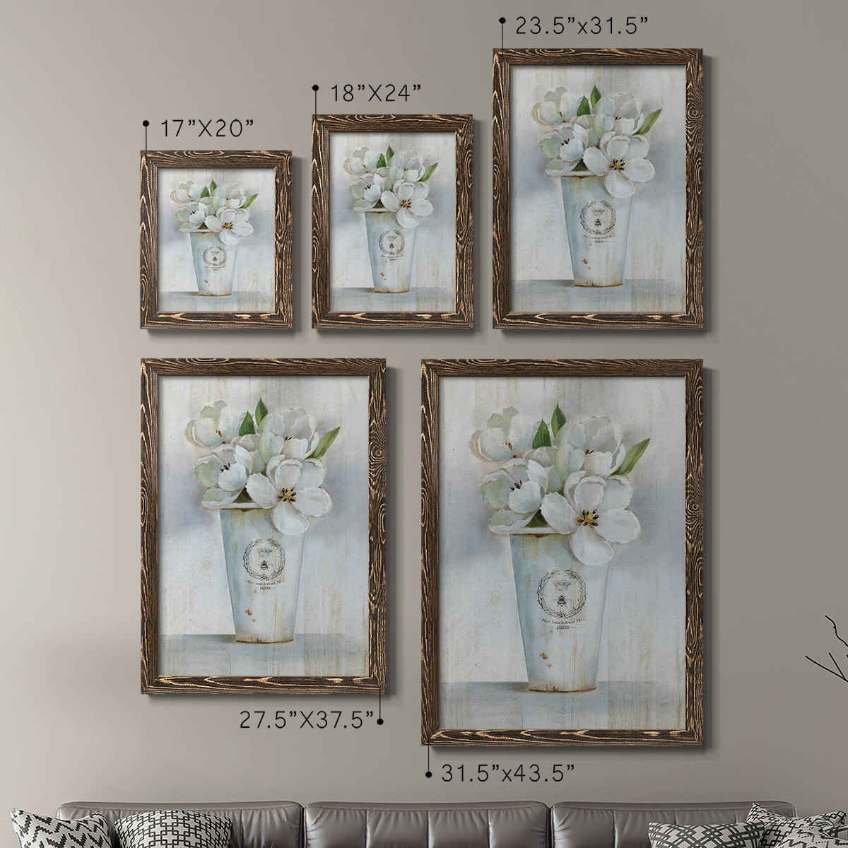 Fleuriste Francais I - Premium Framed Canvas 2 Piece Set - Ready to Hang