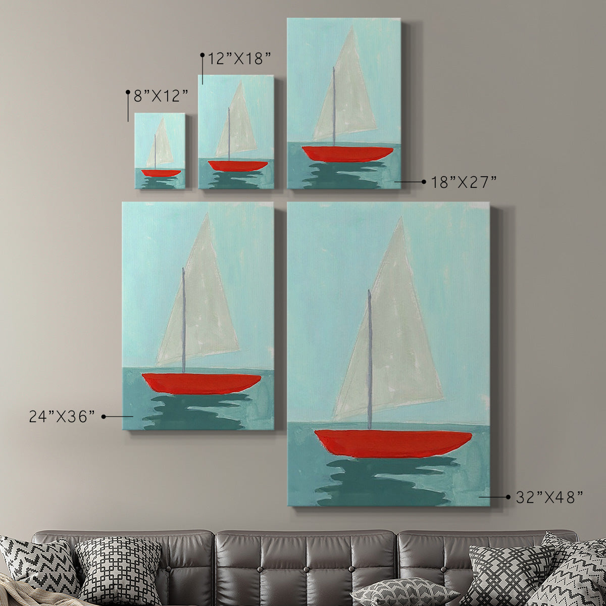 Small Sail II - Canvas Art Print