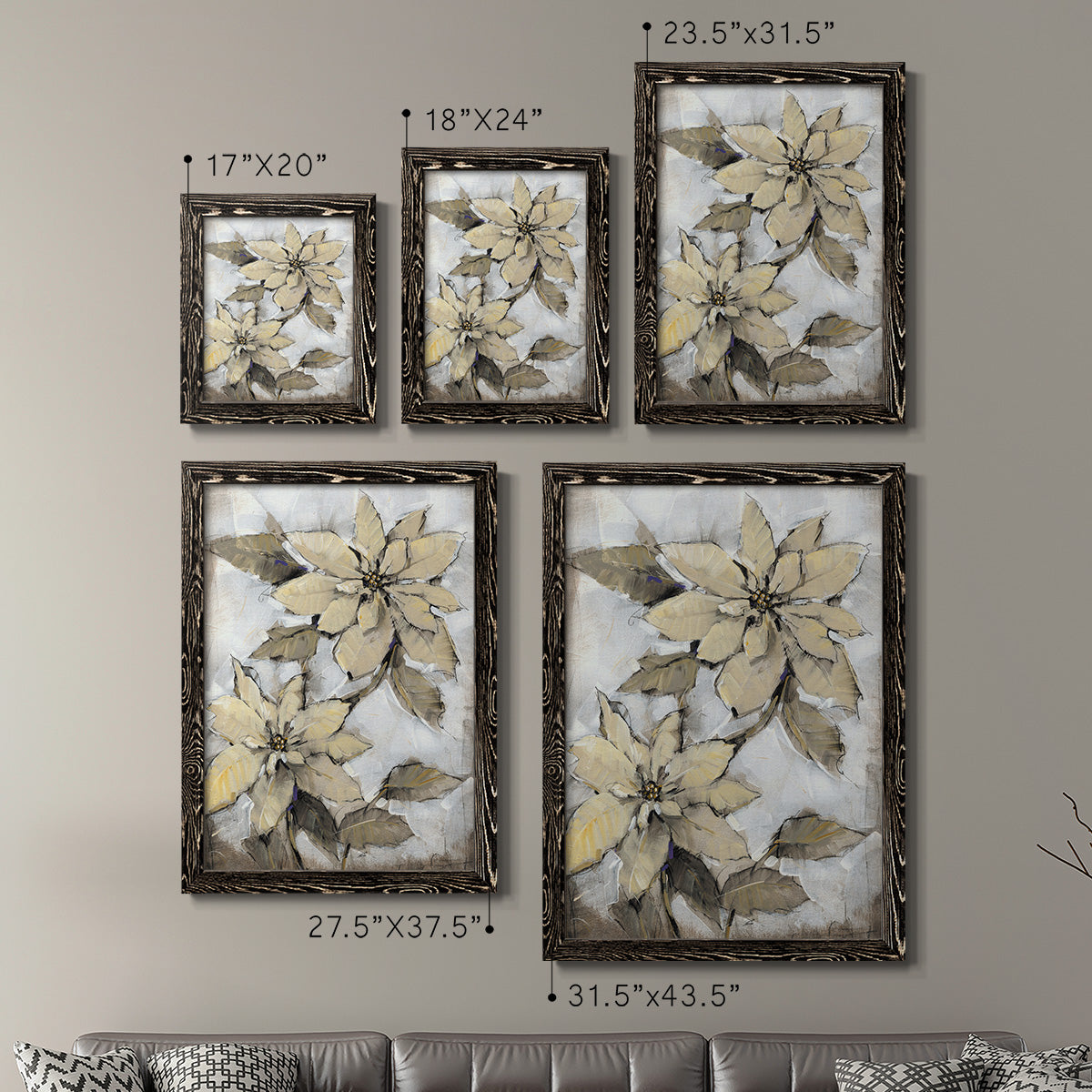 Poinsettia Study I - Premium Framed Canvas - Ready to Hang