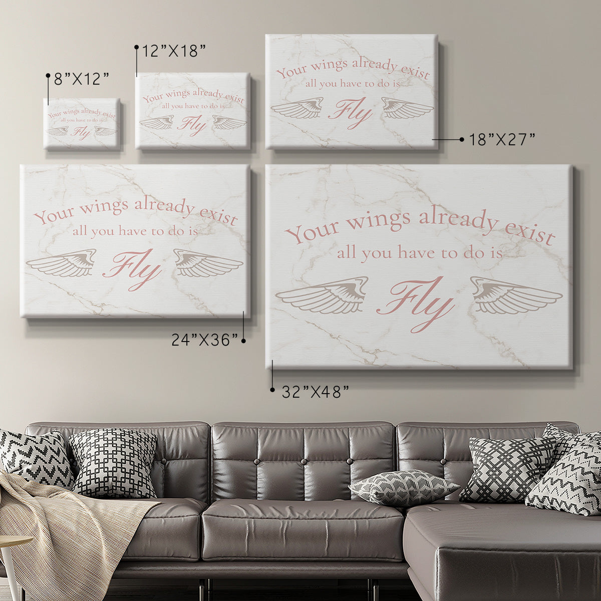 Wings Exist Premium Gallery Wrapped Canvas - Ready to Hang